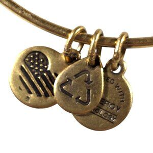 Charm Bangle Bracelet Alex & Ani Gold-Tone Regeneration Eternity Faith jewelry